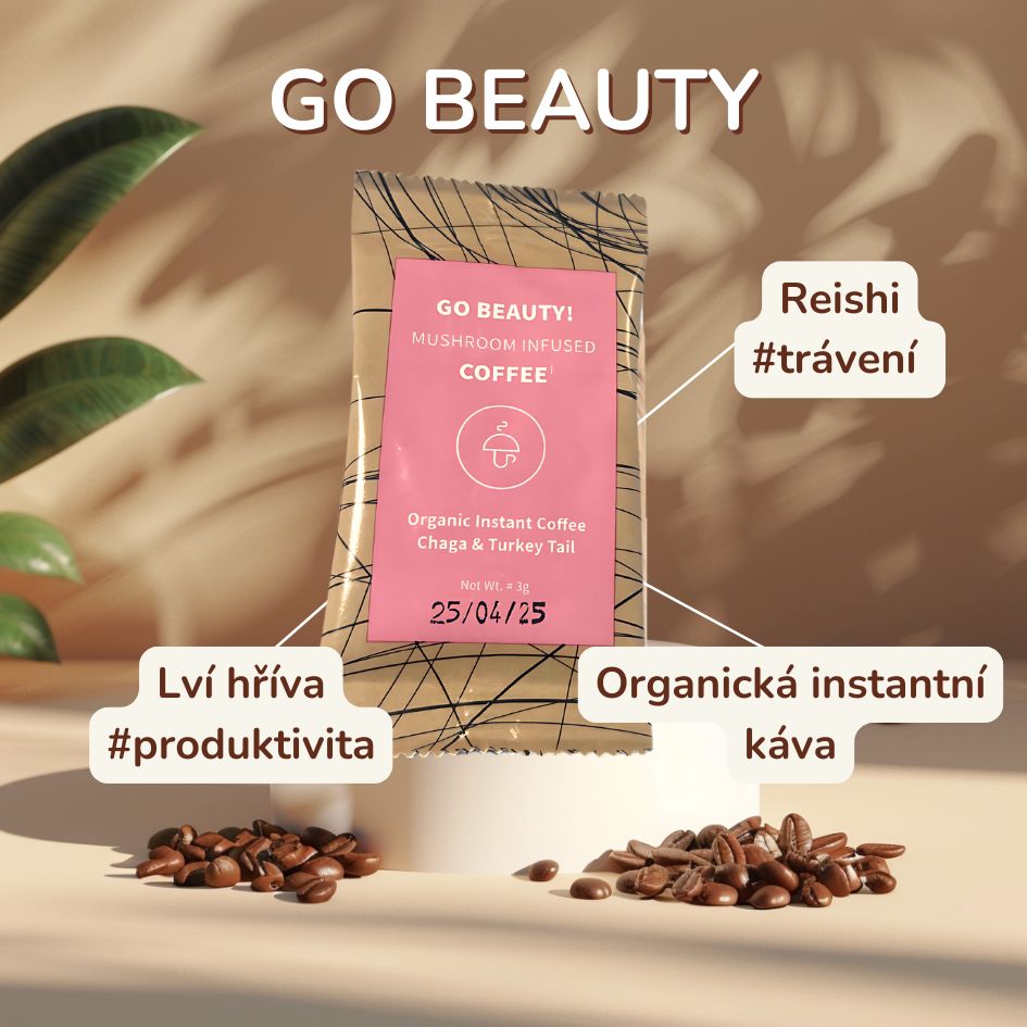 Go Beauty – organická instantní káva s lví hřívou a reishi -30%