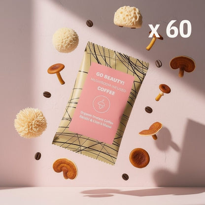30/60 Go Beauty – organická instantní káva s lví hřívou a reishi -30%