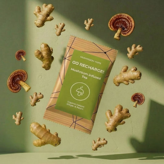 Go Recharge - čaj s houbami pro zdraví střev a trávení
