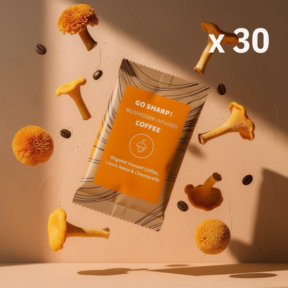 30/60 Go Sharp – organická instantní káva se lví hřívou a liškami -30%