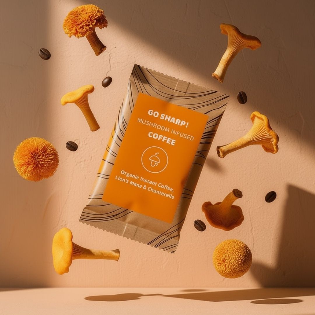 30/60 Go Sharp – organická instantní káva se lví hřívou a liškami -30%