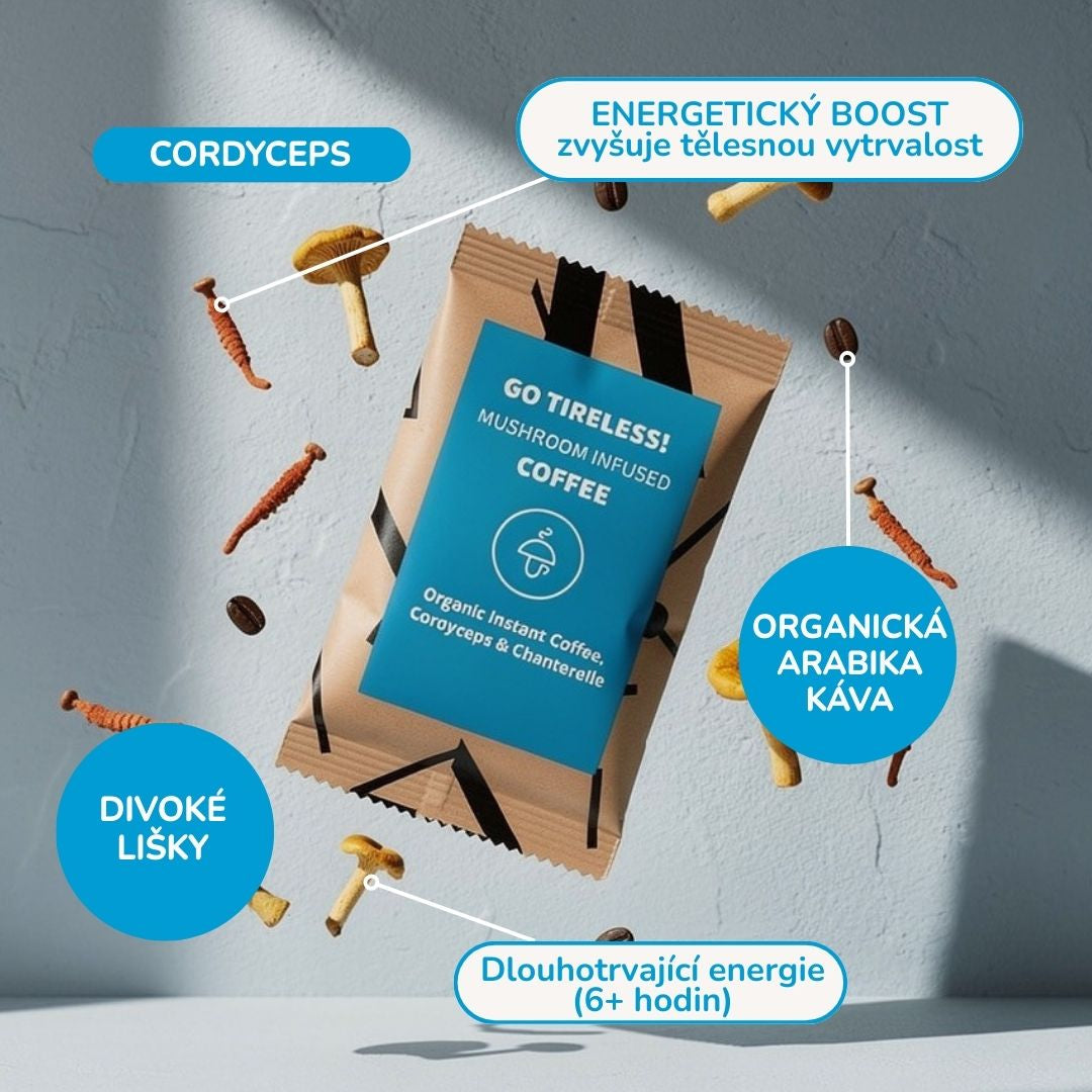 30/60 Go Tireless – organická instantní káva s cordycepsem a liškami -30%