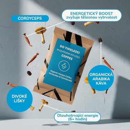 30/60 Go Tireless – organická instantní káva s cordycepsem a liškami -30%