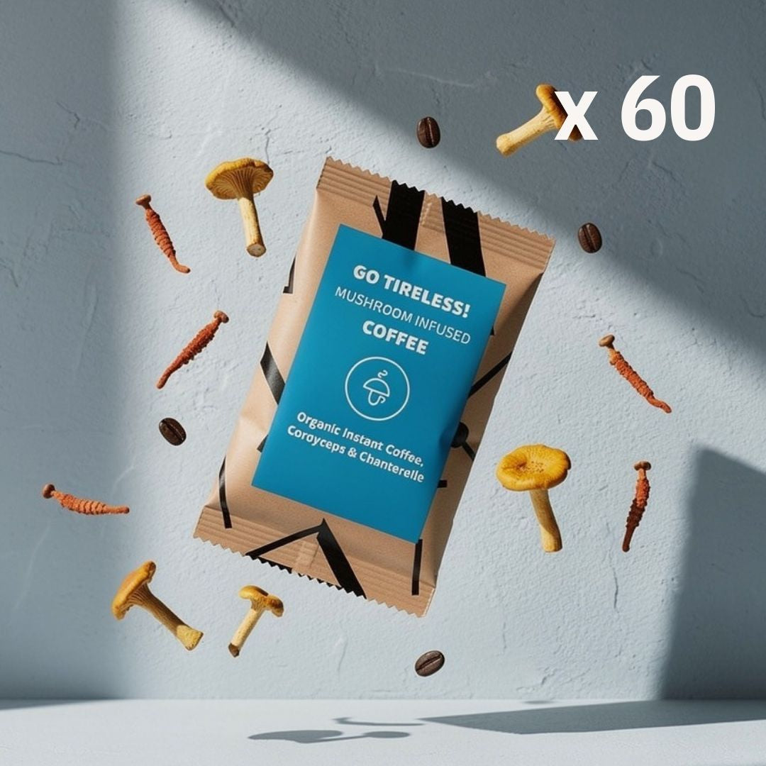30/60 Go Tireless – organická instantní káva s cordycepsem a liškami -30%