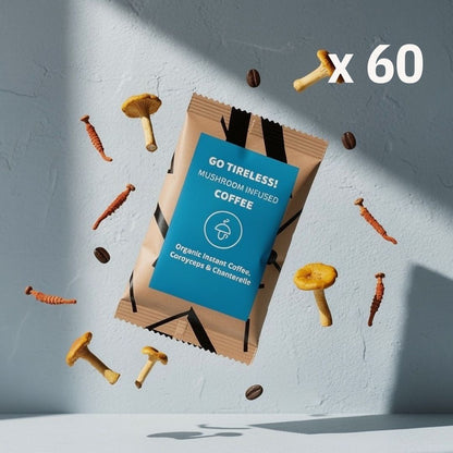 30/60 Go Tireless – organická instantní káva s cordycepsem a liškami -30%